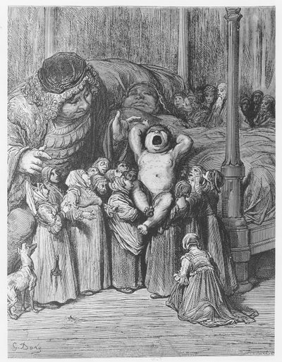 De geboorte van Gargantua, illustratie uit 